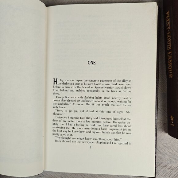 Louis LAmour Leatherette Hardcover Book Collection Set Of 5 Bantam Books Vintage - Picture 6 of 6